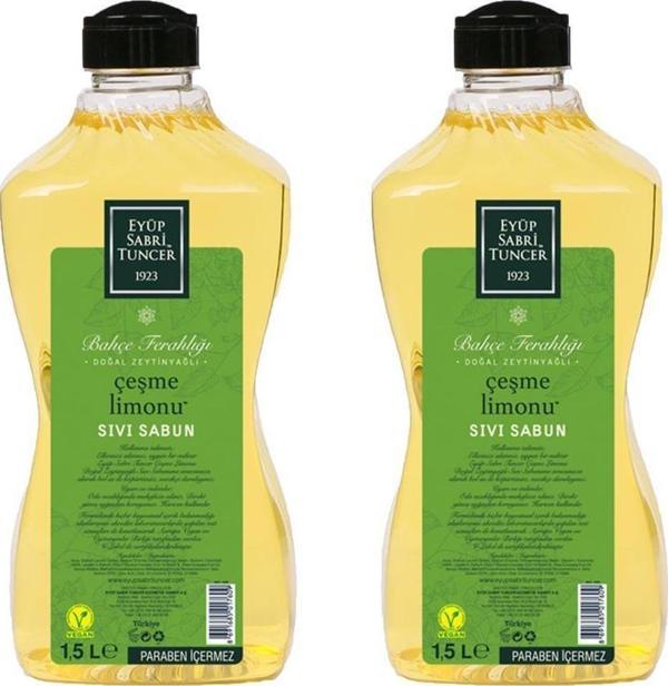 Eyüp Sabri Tuncer Sıvı Sabun Çeşme Limonu 1,5 lt x 2 Adet - Image 1