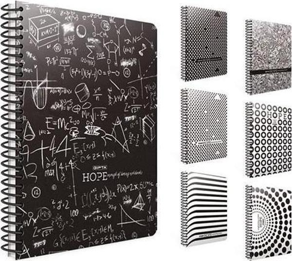 Gıpta Hope Spiralli Karton Kapak Defter 18,5x26 80yp Çizgili - Image 1
