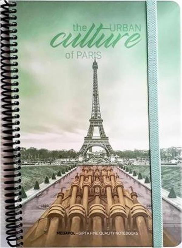 Gıpta Megapol Spiralli Sert Kp. Defter Çizgili 17 x 24 cm - Image 1