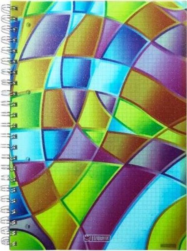 Özgün Spring A4 PP Kapak Sipiralli Defter 140 Yp. 3 Kareli + 1 Çizgili Renk Ayraçlı - Image 1