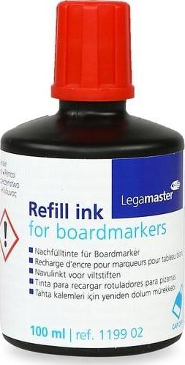 Legamaster Beyaz Yazı Tahtası Kalemi Yedek Mürekkebi (1199) 100ml Kırmızı - Image 1