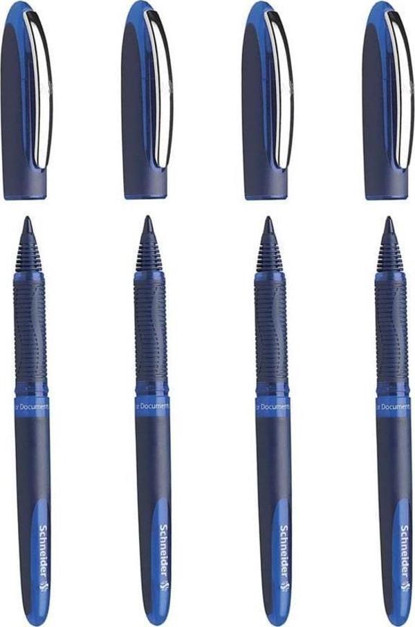 Schneider One Business 0,6 Mm Roller İmza Kalemi Mavi 4 Adet - Image 1