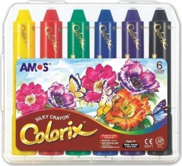Amos Colorix Üçü Birarada Boya Plastik Kutu 6'lı Set CRX5PC6 - Image 1