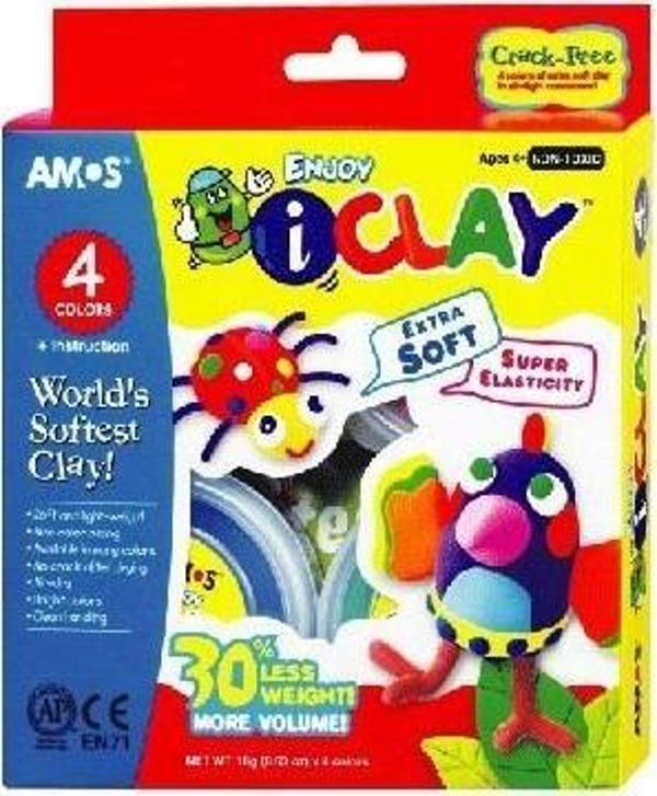 Amos Oyun Hamuru 18 gr 4 Renk Zıplayan IC18P4 - Image 1