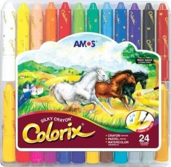 Amos Üçü Bir Arada Boya Colorıx 24’lü Set Plastik Kutu CRX5PC24 - Image 1