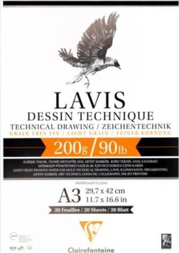 Clairefontaine Multi Teknik Çizim Defteri A3 20 Yp. 200 Gr. - Image 1