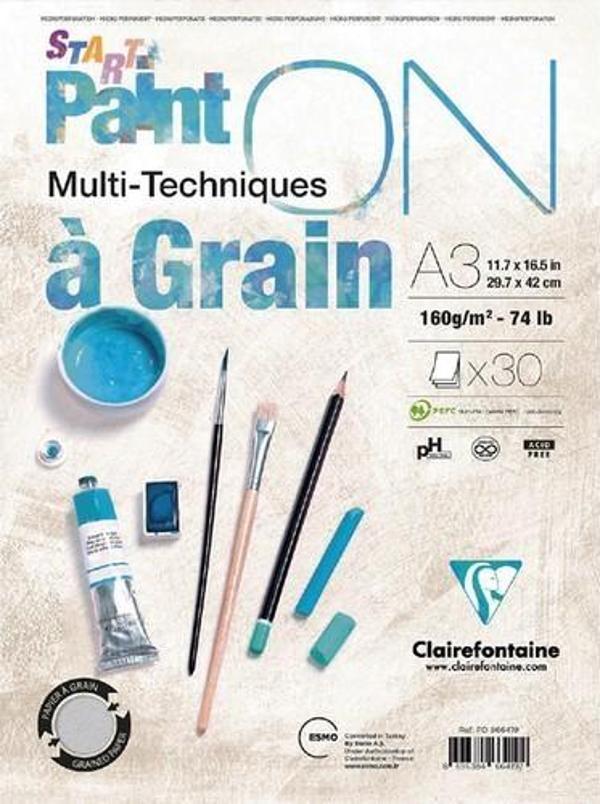 Clairefontaine Pd966419 Paınt-On Çizim Blok A3 160Gr - Image 1