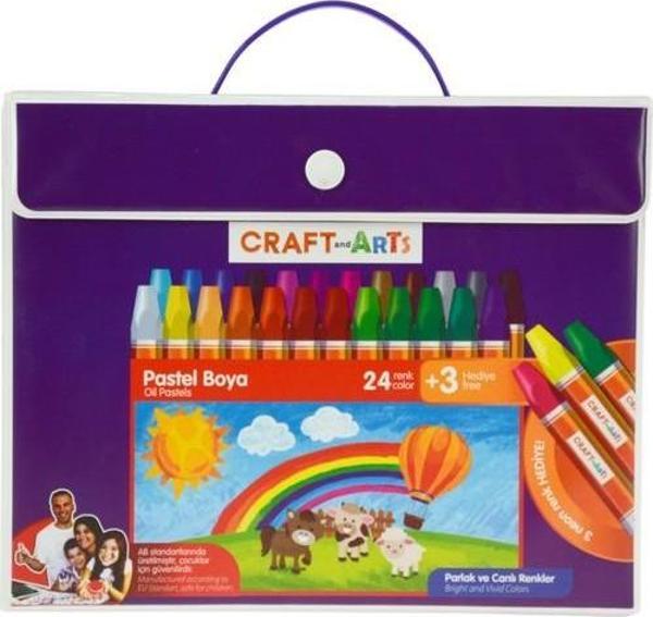 Craft And Arts Pastel Boya 24+3'Lü Çanta - Image 1