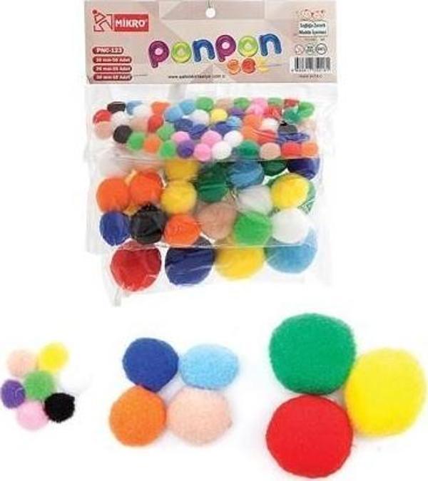 Mikro Pnc-123 Ponpon Set 10-20-30 mm - Image 1