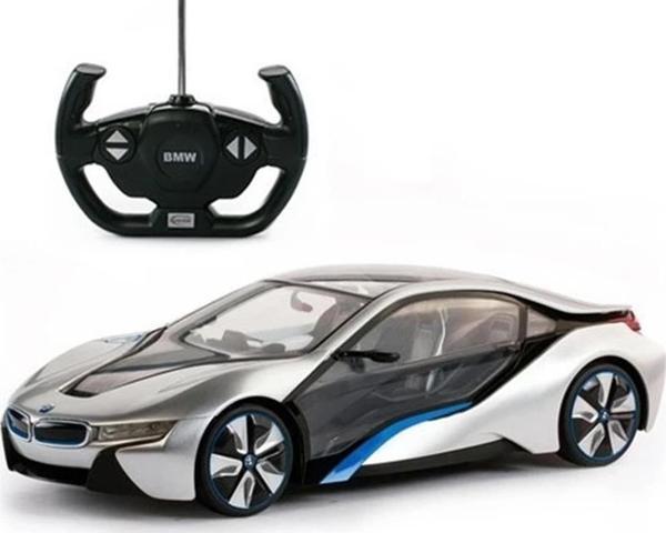 Rastar R/C 1/14 Uzaktan Kumandalı BMW i8 Işıklı Araba - Gri - Image 1