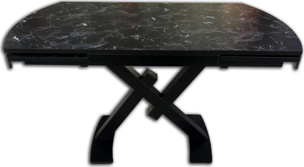 Masa 12627 X AYAK Model0 Metal Siyah Fırın Kelebek Yan Açıl Siyah mermer Tabla - Image 1