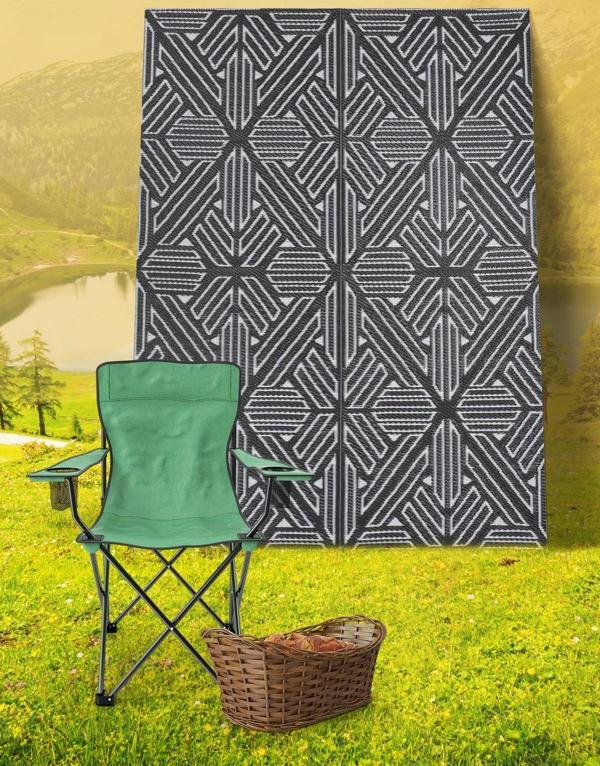 Savana 8814 Plaj Kamp Piknik Bahçe Halısı Balkon Teras Hasır Mat Savan Halı - Image 1