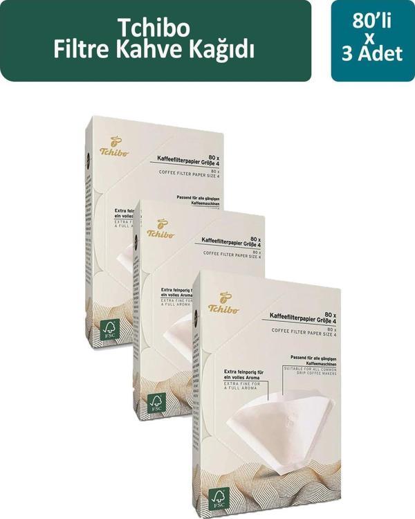 Tchibo Filtre Kahve  Kağıdı 80'li x 3 Adet - Image 1