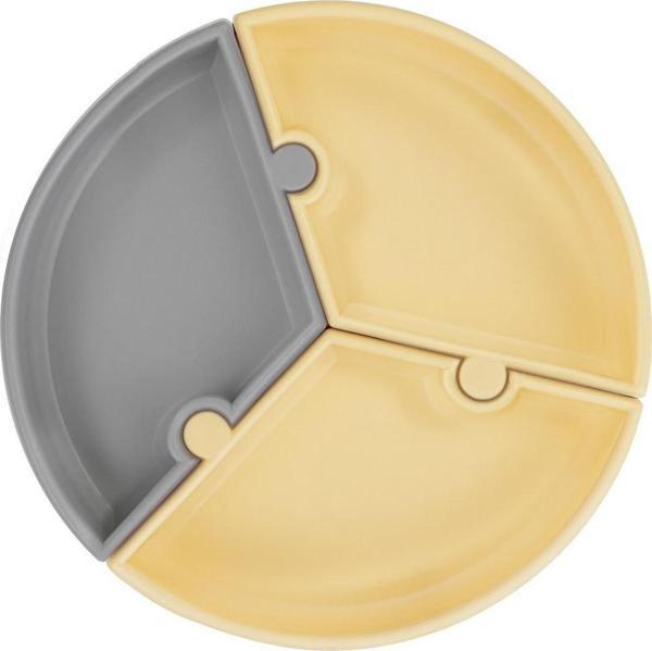 OiOi Silikon Puzzle - Mellow Yellow/Powder Grey - Image 1