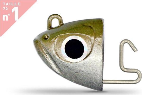 Fiiish Black Minnow BM70/1 BM036 Shore 3gr Kaki Jig Head - Image 1
