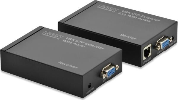 Digitus Ses (Audio) ve VGA Görüntü Sinyalı Uzatma Cihazı, Alıcı (Receiver) ve Verici (Transmitter) B - Image 1