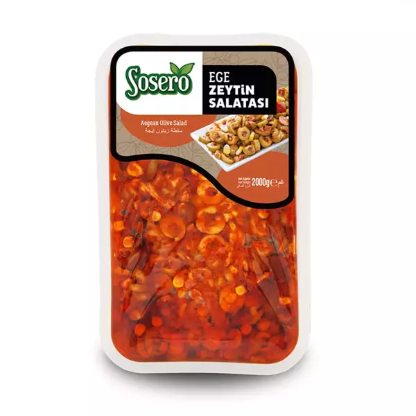 SOSERO EGE ZEYTİN SALATASI 2 KG VAKUM TABAK - Image 1