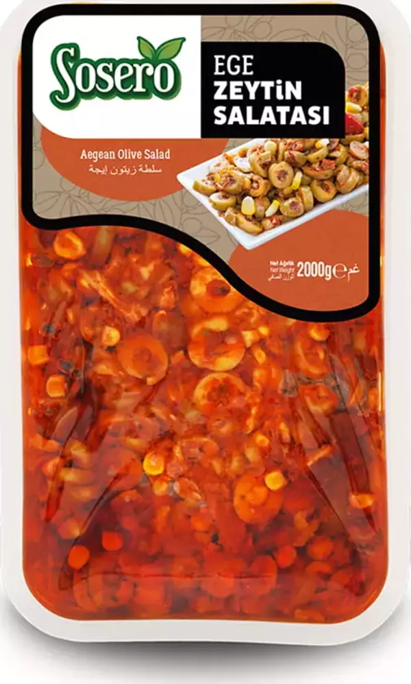 SOSERO EGE ZEYTİN SALATASI 2 KG VAKUM TABAK - Image 1