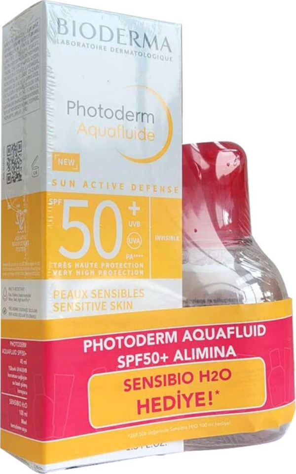 Bioderma Photoderm Aquafluid SPF50+ 40 ml - Sensibio H20 100 ml HEDİYE - Image 1