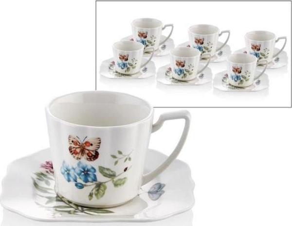 Joy Carmen Butterfly Serisi 6 Kişilik Çay Fincanı 220 Cc 1jyc-107 - Image 1