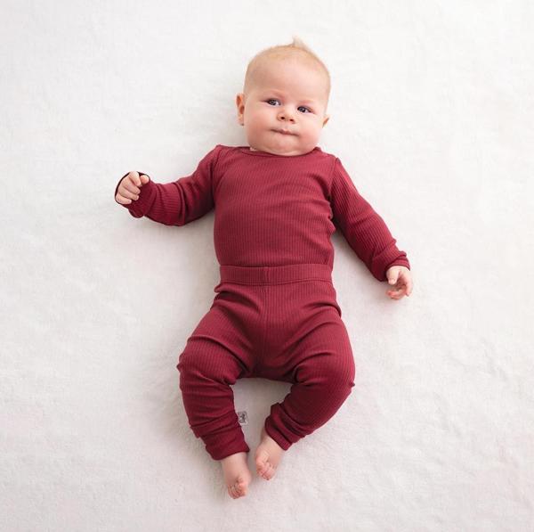 Owli CozyBlend Modal Bebek Takım Bordo - Image 1