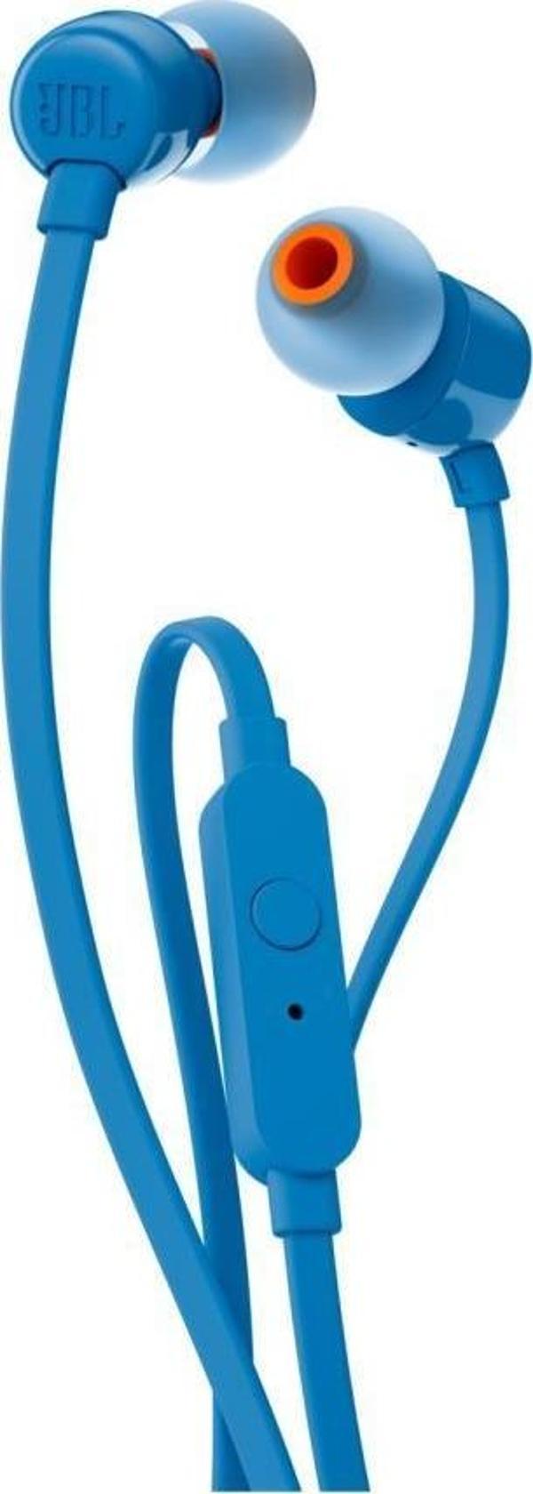 JBL T110 Mavi Kablolu Mikrofonlu Kulak İçi Kulaklık - Image 1
