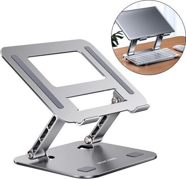 Coofbe Aluminyum Katlanabilir Yükseklik Ayarlı Kaydırmaz Taşınabilir Laptop Macbook Notebook Standı  - Image 1