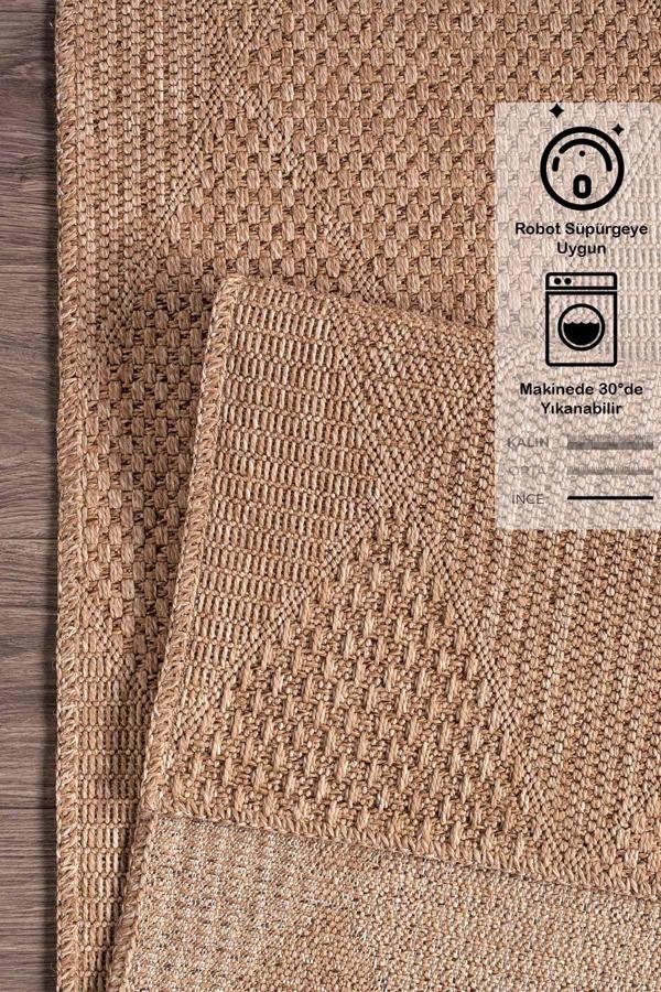 Rusticana 3102 Naturel Jüt Halı Modern Örme Yolluk Kilim - Image 1