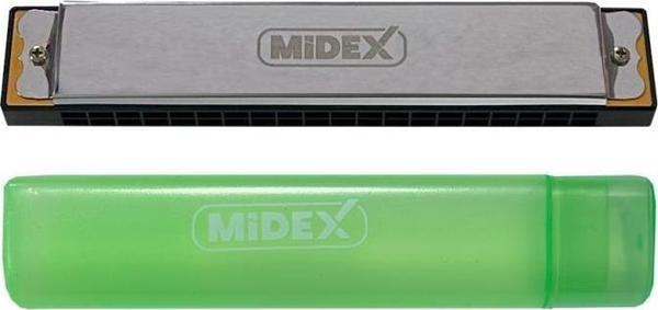Midex HN-20SL Silver 20 Delikli Mızıka - Image 1