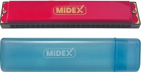 Midex HN-24RD Kırmızı 24 Delikli Mızıka - Image 1