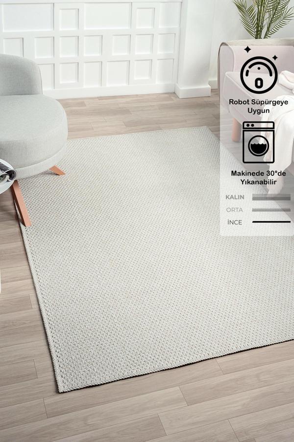 Rusticana 3106 Naturel Jüt Halı Modern Örme Kilim - Image 1