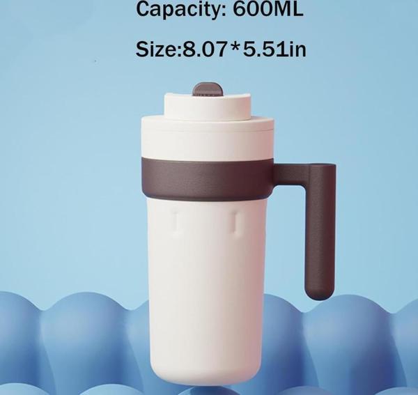 Vagonlife VGN2009 600ml Led Sıcaklık Göstergeli Beyaz Çelik Termos - Image 1