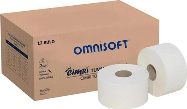 Omnisoft Mini Cimri İçten Çekmeli Tuvalet Kağıdı 4 Kg 12 Rulo - Image 1