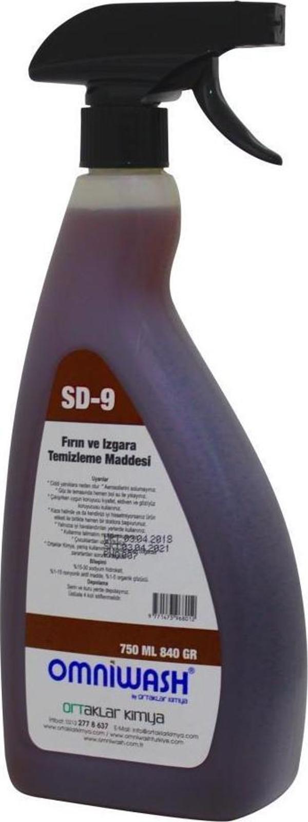 Omniwash Sd-9 750ml Yağ Sökücü Fırın ve Izgara Temizleme Maddesi  - Image 1