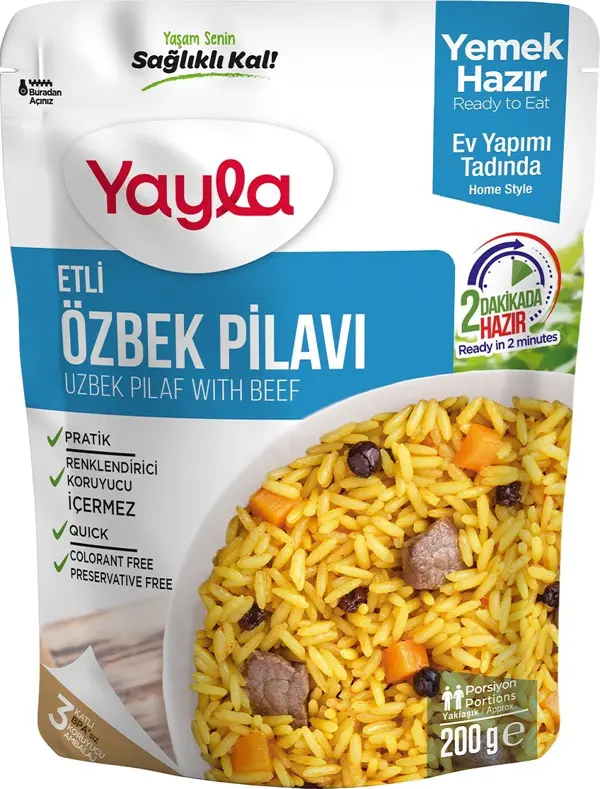 Yayla Yemek Hazır Etli Özbek Pilavı 200 gr - Image 1