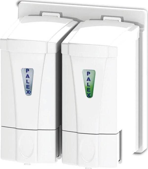 Omnisoft PLX 3564-0 Mini Sabun Dispenseri Çiftli 250 ml Beyaz - Image 1