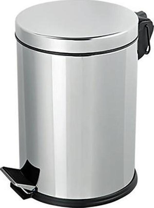 Omnisoft PLX3700-305 Krom Pedallı Paslanmaz Çöp Kovası 5 Lt - Image 1
