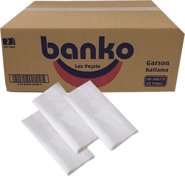 Omnipazar Banko Servis Peçetesi 33x24 cm 1/6 Garson Katlama 1200 Adet - Image 1
