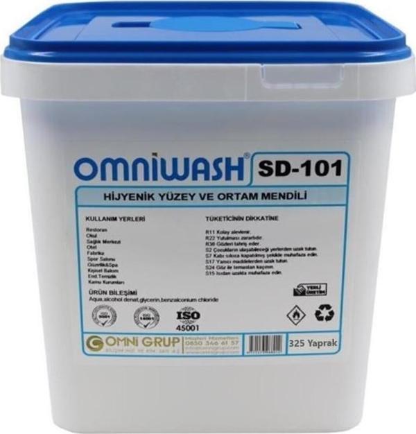 Omniwash SD-101 Hijyenik Yüzey ve Ortam Temizleme Mendili 325 Yaprak - Image 1