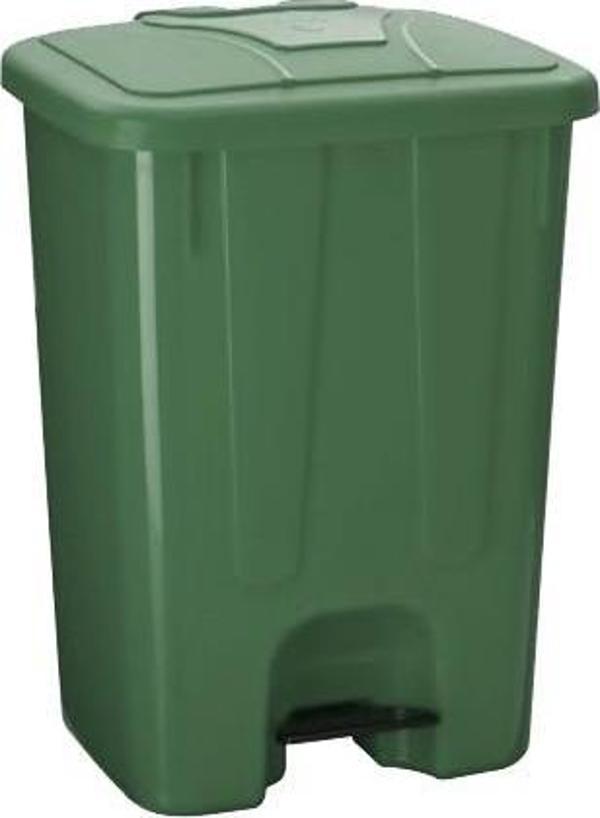 Omnipazar SY-4260 Yeşil Köşeli Pedallı Çöp Kovası 65 litre 08719 - Image 1
