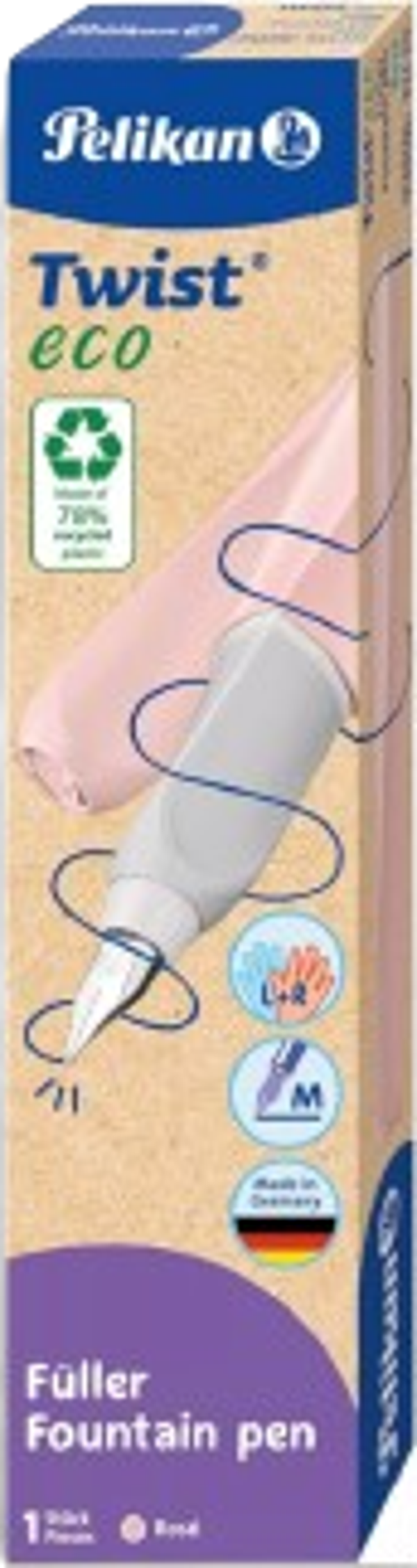 Pelikan Twist Eco Dolma Kalem, M Uç, Pastel Pembe / 822213 - Image 1
