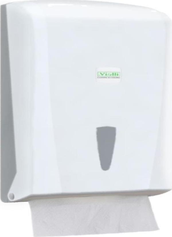 Omnipazar Vialli K21 Z Katlı Kağıt Havlu Dispenseri 400'lü Beyaz - Image 1