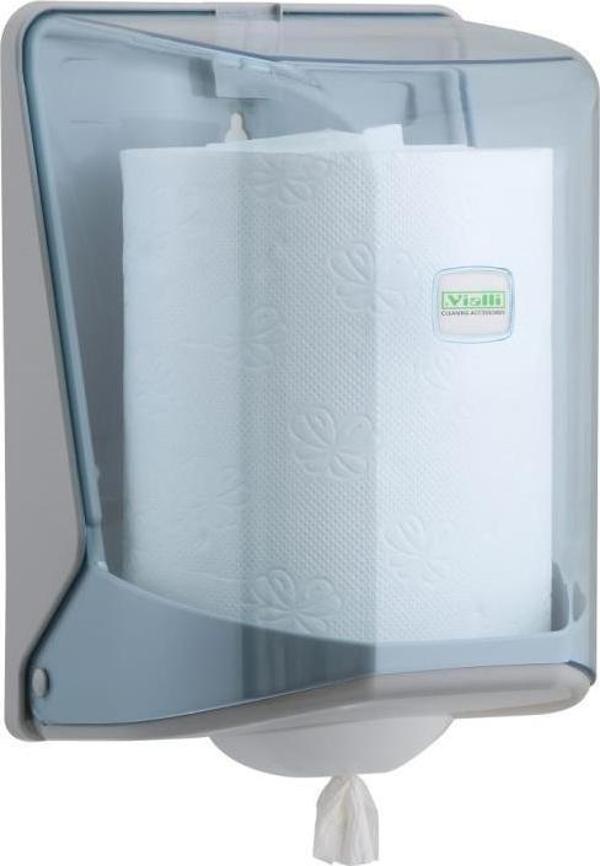 Omnipazar Vialli OG2T İçten Çekmeli Kağıt Havlu Dispenseri Şeffaf - Image 1