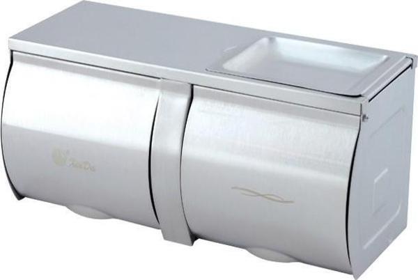 Omnipazar Xinda GS210W1 Mat İkili Wc Kağıt Dispenseri Paslanmaz Çelik  - Image 1