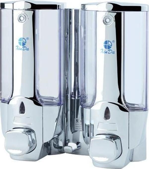 Omnipazar Xinda ZYQ138SK Sıvı Sabun ve Şampuan Dispenseri 2' li Krom 2x380 ml - Image 1