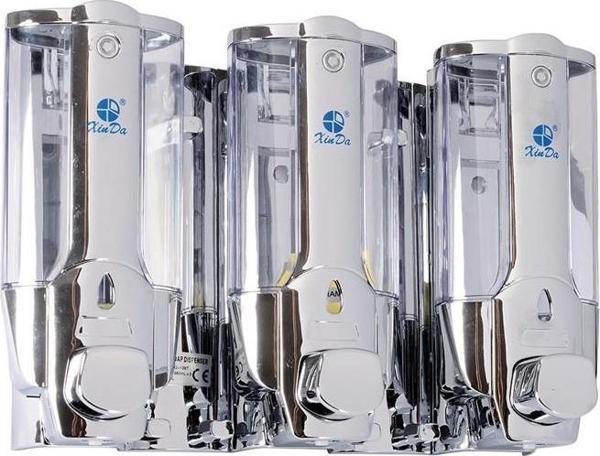 Omnipazar Xinda ZYQ138ST Sıvı Sabun ve Şampuan Dispenseri 3'lü Krom 3x380 ml - Image 1