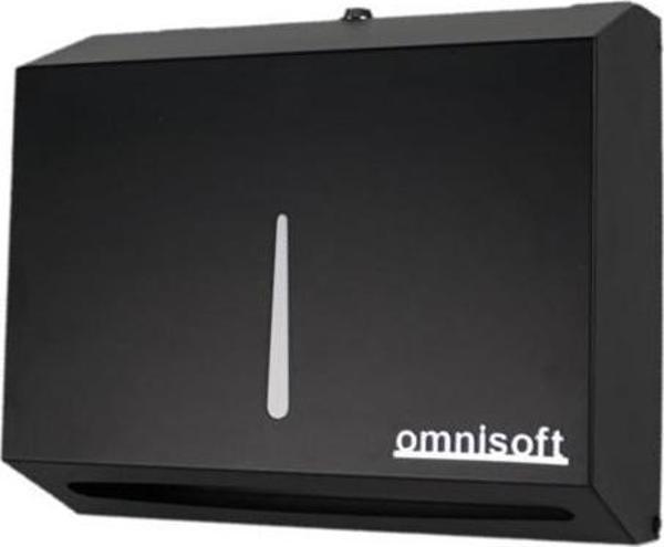 Omnisoft Paslanmaz Z Katlama Kağıt Havlu Dispenseri Siyah 200'lü   - Image 1