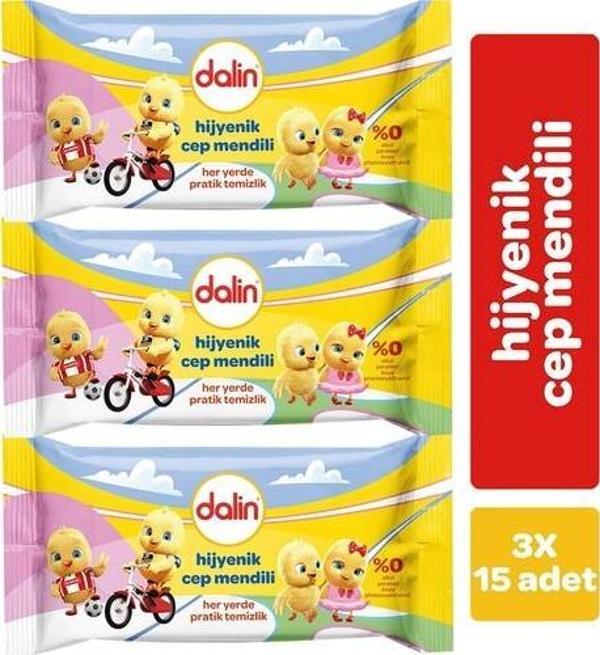 Dalin Hijyenik Cep Mendili 15x3 Adet - Image 1
