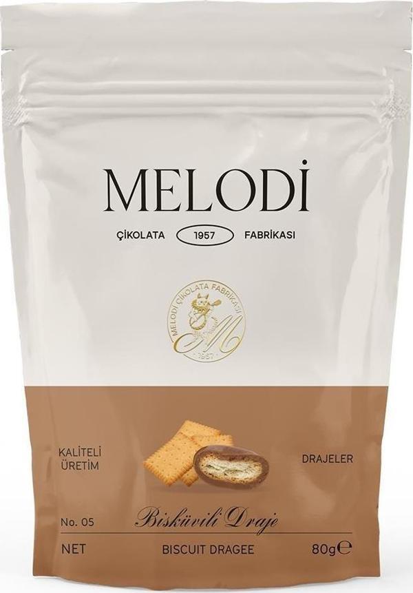 Melodi Çikolata Sütlü Bisküvi Draje 80 gr - Image 1