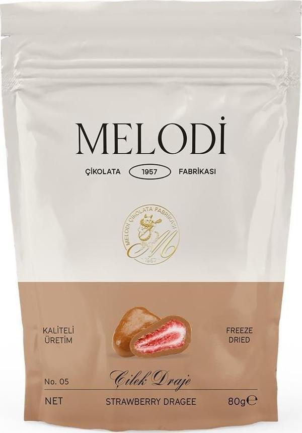 Melodi Çikolata Sütlü Çilek Draje 80 gr - Image 1